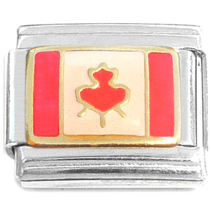 Canada Country Flag Italian Charm Canada Country Flag Italian Charm