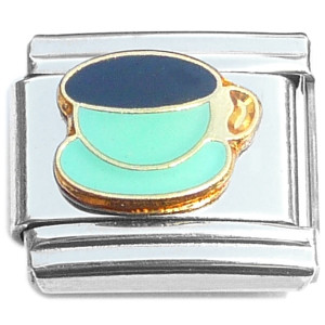 Coffee Tea Cup Light Blue Italian Charm Coffee Tea Cup Light Blue Italian Charm