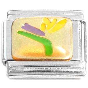 Tropical Bird of Paradise Flower Bloom Italian Charm Tropical Bird of Paradise Flower Bloom Italian Charm