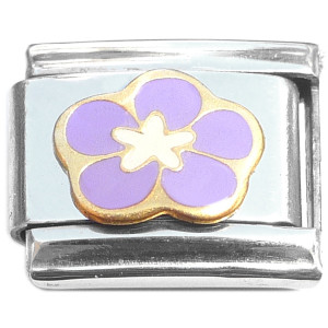 Cute Purple Flower Italian Charm Cute Purple Flower Italian Charm