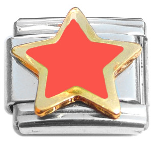 Big Star Orange Italian Charm