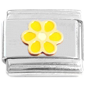 Cute Little Yellow Flower Italian Charm