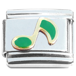 Song Music Note Green Italian Charm Song Music Note Green Italian Charm