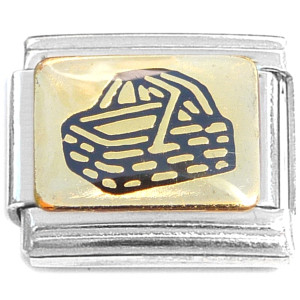 Woven Basket Design Italian Charm Woven Basket Design Italian Charm