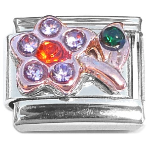 Multicolor Flower Italian Charm