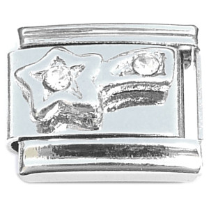 Shooting Star Bling Italian Charm