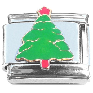 Holiday Christmas Tree Star Italian Charm