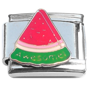 Watermelon Slice Red Green Italian Charm Watermelon Slice Red Green Italian Charm