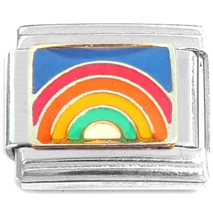 Cute Rainbow Blue Sky Italian Charm
