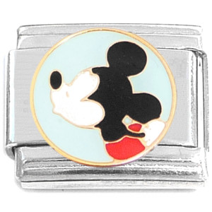 Mickey Kiss Cartoon Italian Charm