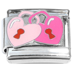 Love Heart Key Locks Italian Charm