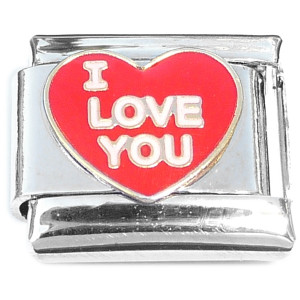 I Love You Red Heart Italian Charm I Love You Red Heart Italian Charm