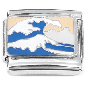 Great Big Wave Ocean Surf Italian Charm