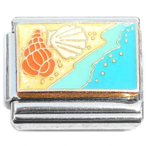 Ocean Sea Shells Beach Wave Italian Charm