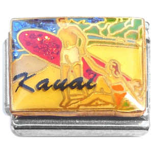 Surfer Couple Kauai Beach Italian Charm