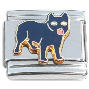 Black Dog Schipperke Italian Charm Black Dog Schipperke Italian Charm
