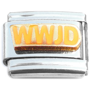 WWJD Yellow What Would Jesus Do Italian Charm WWJD Yellow What Would Jesus Do Italian Charm