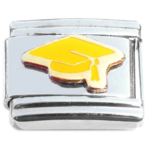 Yellow Graduation Cap Education Student Italian Charm Yellow Graduation Cap Education Student Italian Charm