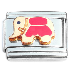 Elephant Walking Red Italian Charm Elephant Walking Red Italian Charm