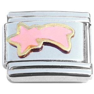 Shooting Star Pink Italian Charm