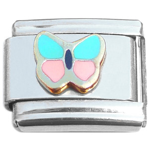 Cute Butterfly Pink Blue Italian Charm