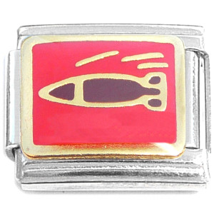 Missile Torpedo Red Italian Charm
