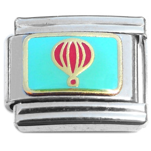 Red Hot Air Balloon Blue Sky Italian Charm Red Hot Air Balloon Blue Sky Italian Charm