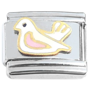 Cute Bird Pink Belly Italian Charm