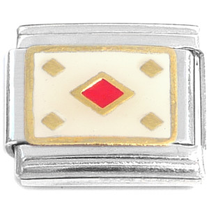 Playing Card Red Diamonds Poker Casino Italian Charm Playing Card Red Diamonds Poker Casino Italian Charm