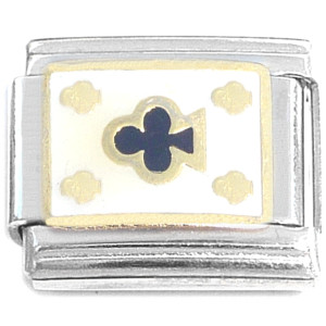 Playing Card Black Clubs Poker Casino Italian Charm Playing Card Black Clubs Poker Casino Italian Charm