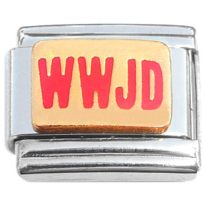 WWJD What Would Jesus Do Red Italian Charm WWJD What Would Jesus Do Red Italian Charm