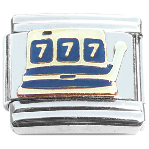 Slot Machine Triple Sevens Black Italian Charm Slot Machine Triple Sevens Black Italian Charm