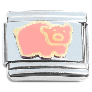 Cute Pig Pink Piggy Italian Charm