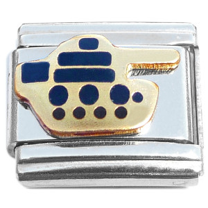Military Tank Black Italian Charm