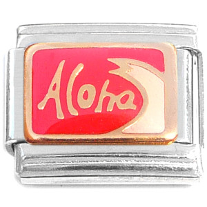 Aloha Wave Red Italian Charm Aloha Wave Red Italian Charm