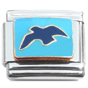 Bird Flying Blue Sky Italian Charm