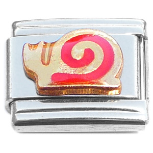 Cute Snail Red Italian Charm Cute Snail Red Italian Charm