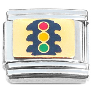 Traffic Signal Light Red Yellow Green Italian Charm