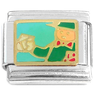 Letter Carrier Note Mailman Italian Charm Letter Carrier Note Mailman Italian Charm