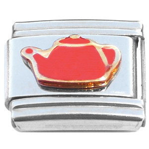 Teapot Pot of Tea Brown Italian Charm Teapot Pot of Tea Brown Italian Charm