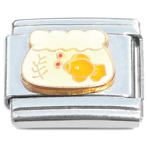 Fishbowl Pet Orange Fish Italian Charm