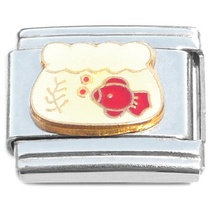 Fishbowl Pet Red Fish Italian Charm Fishbowl Pet Red Fish Italian Charm