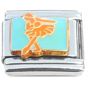 Girl Dancer Orange Italian Charm