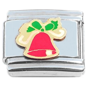 Red Bell Christmas Holiday Italian Charm
