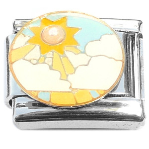 Sun Rays Clouds Blue Sky Italian Charm Sun Rays Clouds Blue Sky Italian Charm