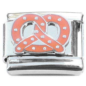 Salted Pretzel Knot Italian Charm