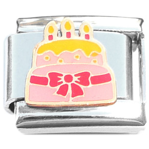 Cake Candles Bow Celebration Italian Charm