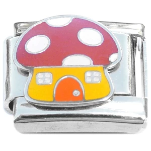 Cute Mushroom House Windows Doors Italian Charm