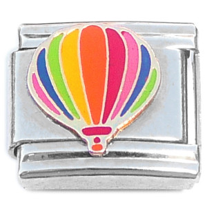Striped Colorful Hot Air Balloon Italian Charm Striped Colorful Hot Air Balloon Italian Charm