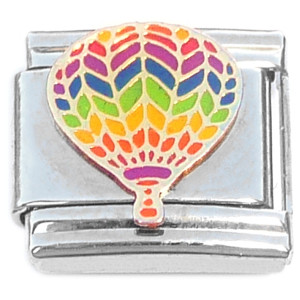 Zig Zag Stripes Colorful Hot Air Balloon Italian Charm Zig Zag Stripes Colorful Hot Air Balloon Italian Charm